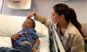 belen rodriguez visita al gaslini