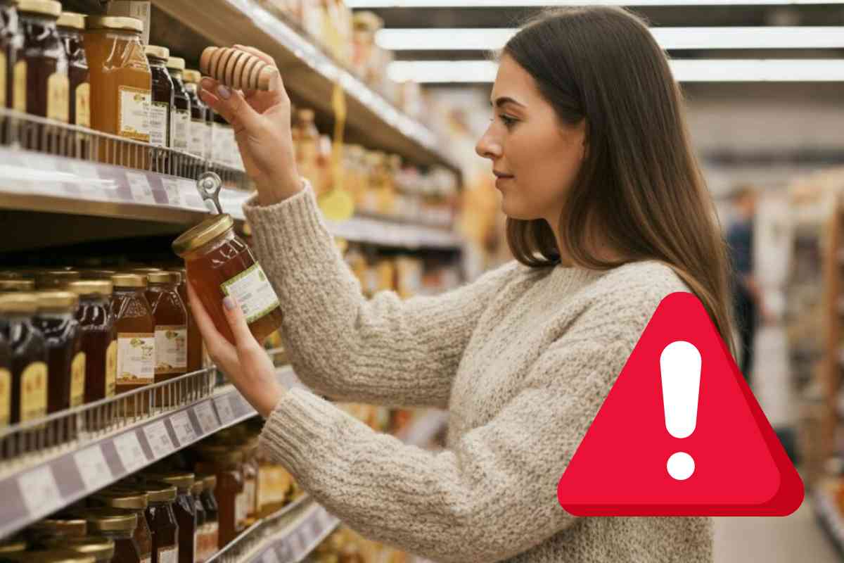 Allarme etichette di miele e marmellata