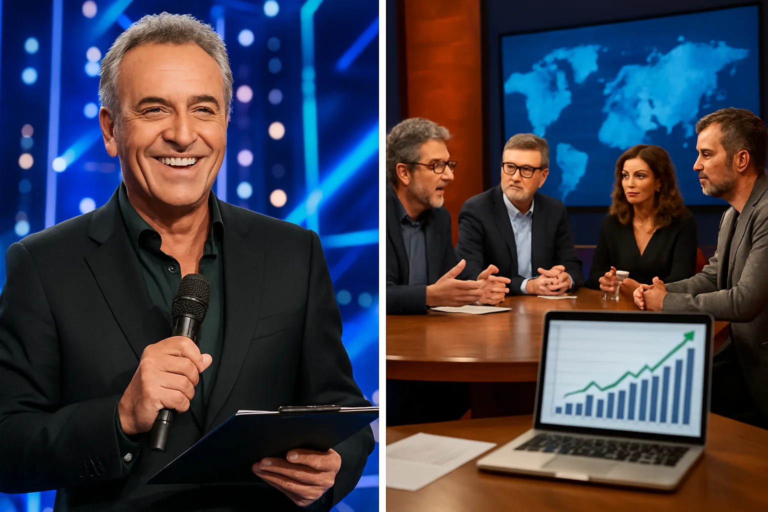 Tale e Quale Show sfiora il 18% di share: Fazio parte in sordina con Il Tavolo