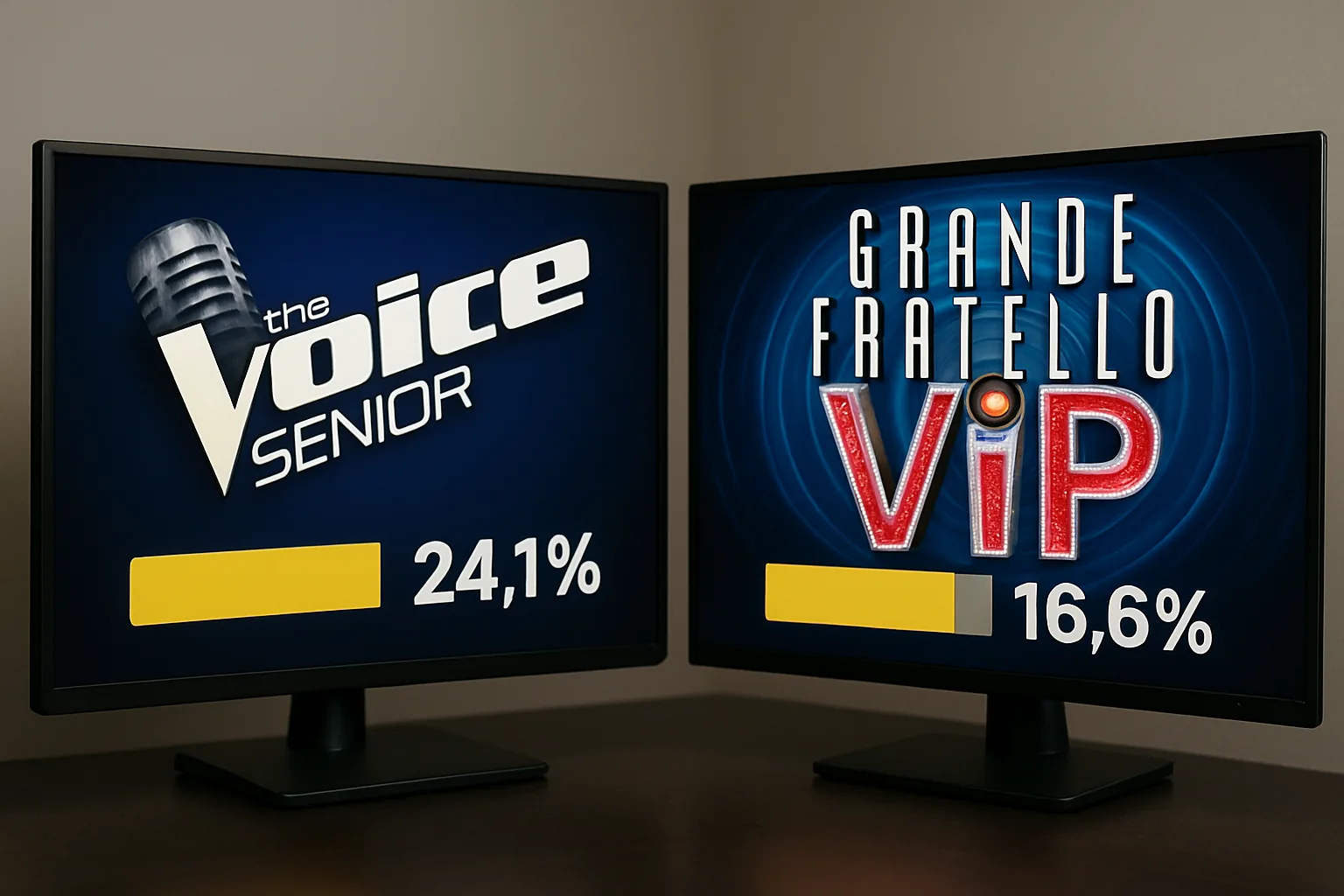 The Voice Senior straccia il Grande Fratello Vip: 24,1% contro 16,6% di share il 16 ottobre